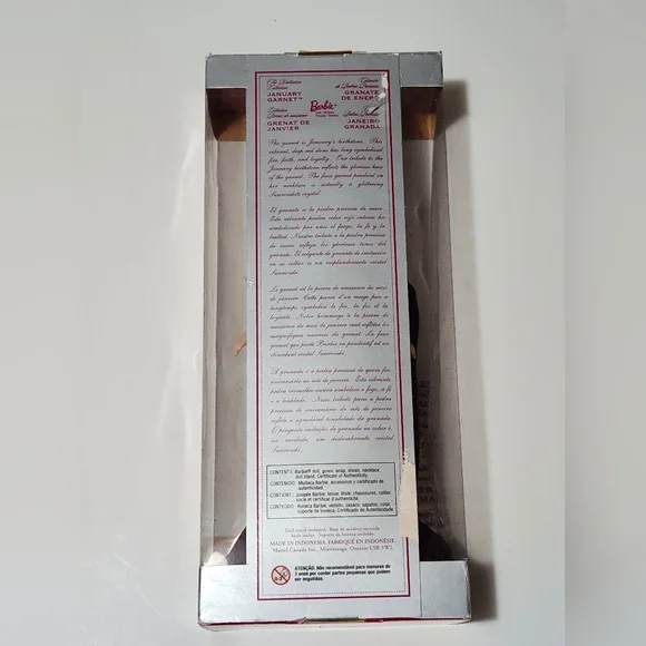 2002 January Garnet Barbie Doll The Birthstone Collection - Picture 12 of 12